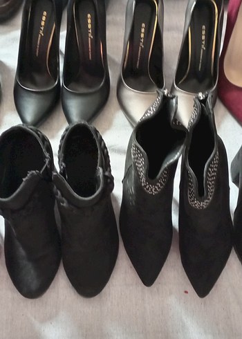 Bordo Deri Stiletto Topuklu Kadın Ayakkabı - Görsel 5