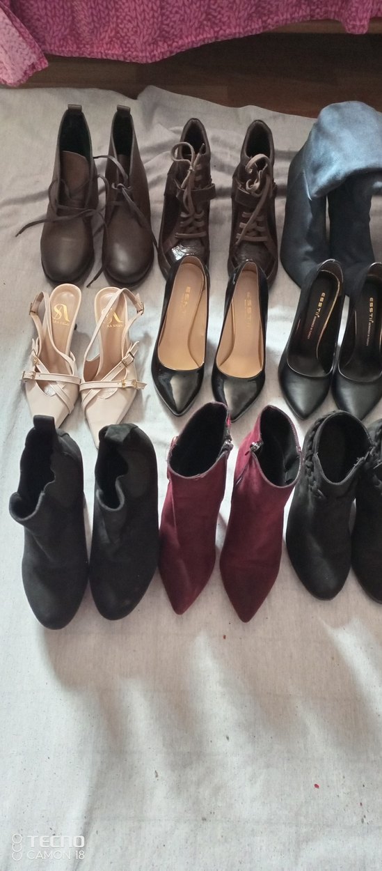 Bordo Deri Stiletto Topuklu Kadın Ayakkabı - Görsel 2