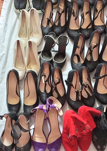 39 Beden çeşitli Renk Kemerli Çok Renkli Gotik Yüksek Topuklu Kadın Ayakkabı