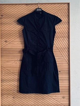 H&M lacivert 36 beden diz üstü elbise