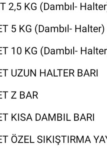  Beden 108 kg z barlı ağırlık ve dambıl seti