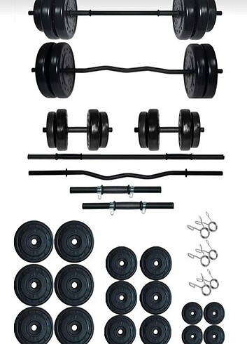  Beden Renk 108 kg z barlı ağırlık ve dambıl seti