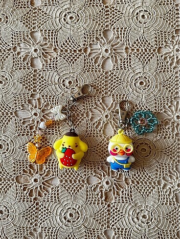 sanrio ponpon puri anahtarlık