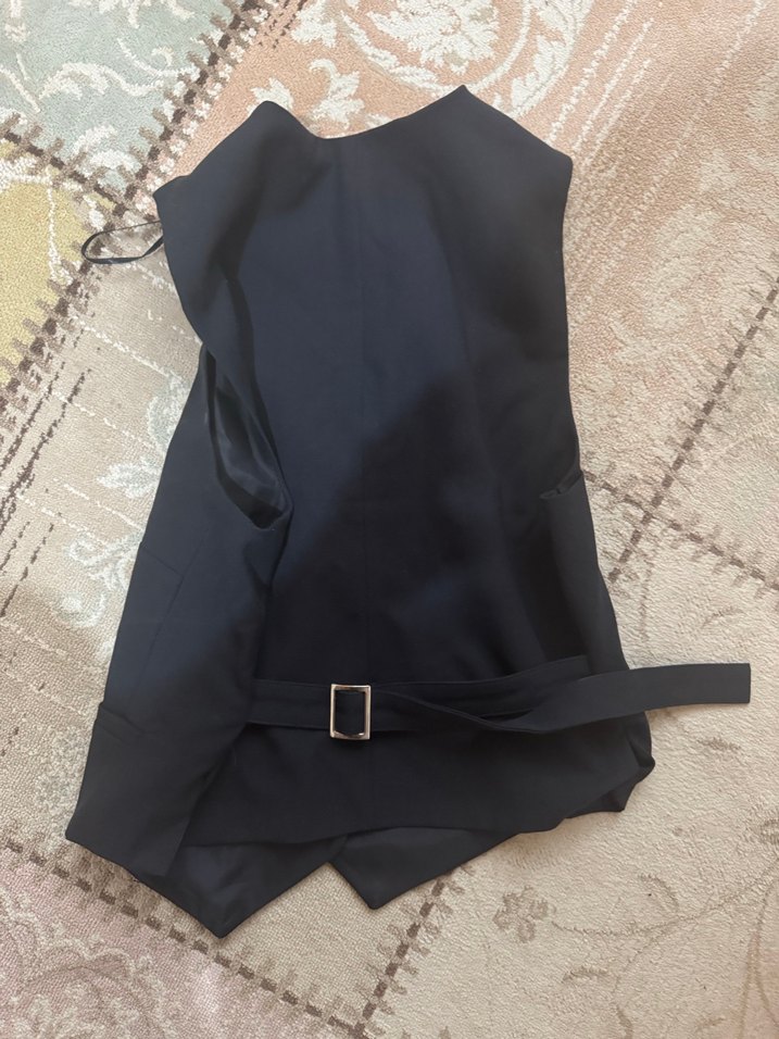 Düğmeli Siyah Kadın Yelek - Görsel 2