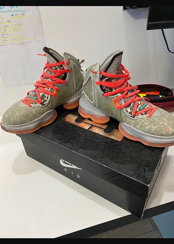 Gri Baskılı Bağcıklı Basketbol Ayakkabısı - Görsel 2