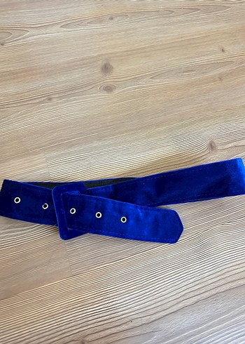 Koyu Mavi Süet Kemer - Görsel 2