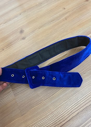 Koyu Mavi Süet Kemer - Görsel 3