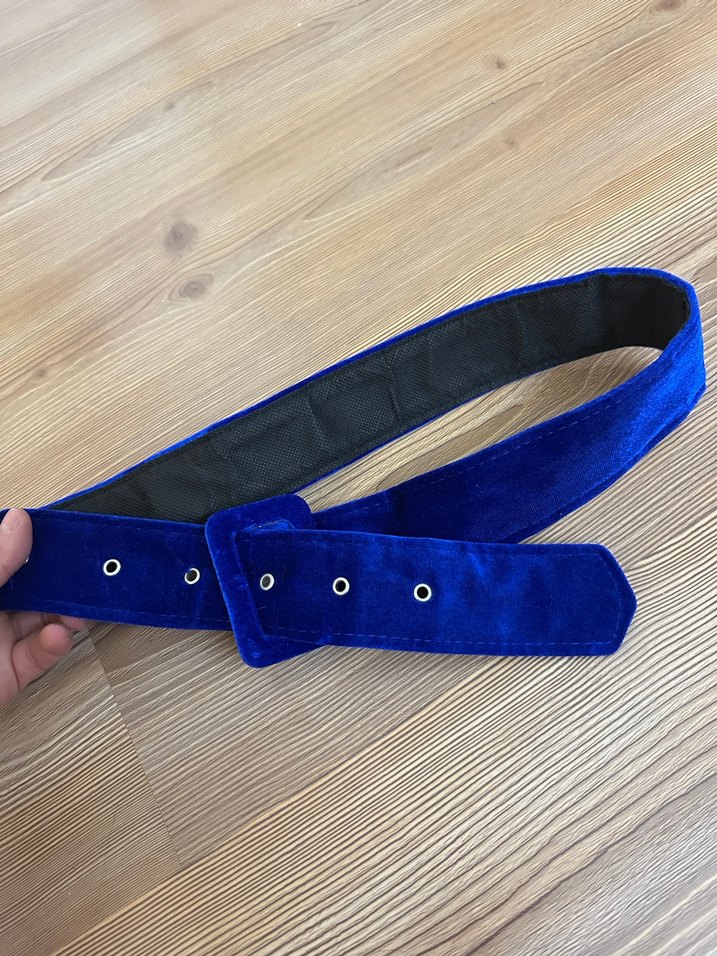 Koyu Mavi Süet Kemer - Görsel 3