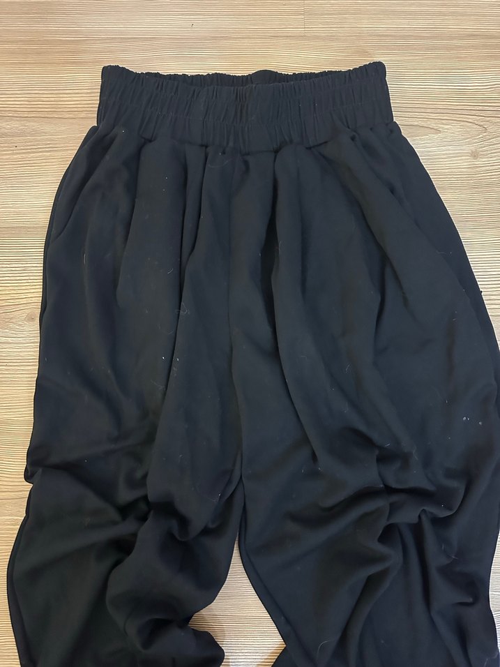 Siyah Kadın  Salaş Pantolon - Görsel 2