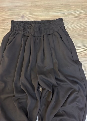 Dökümlü kahverengi Kadın Pantolon - Görsel 2