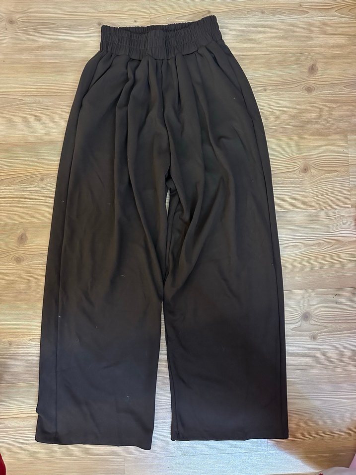 Dökümlü kahverengi Kadın Pantolon - Görsel 3