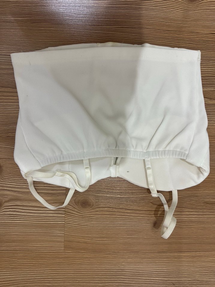 Beyaz Bantlı Mini Büstiyer - Görsel 2