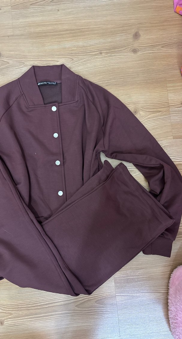 Bordo Düğmeli Kadın Ceket - Görsel 4