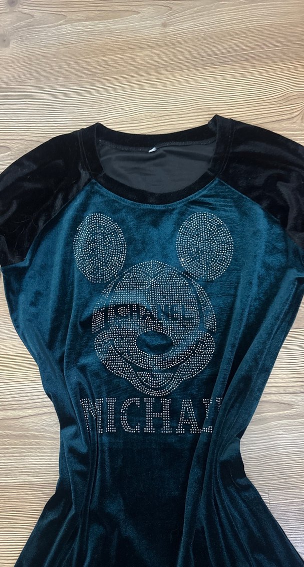 Uzun Kollu Turkuaz Kadın Midi Elbise - Görsel 2