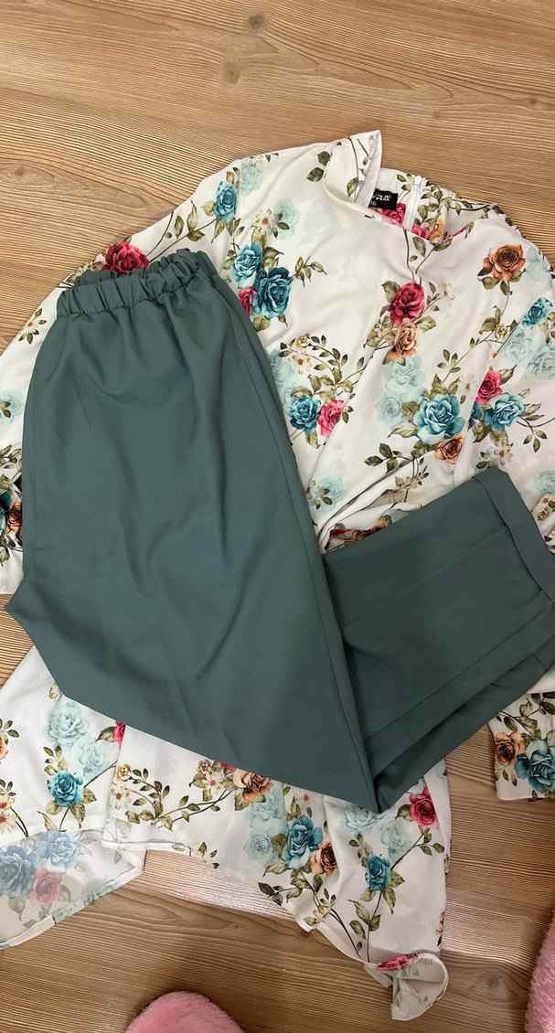 Çiçek Desenli Bohem takım - Görsel 3