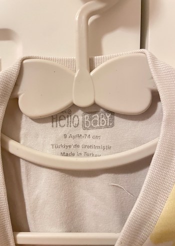 HelloBaby Sarı Fermuarlı Bebek Tulum