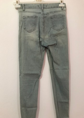 Diğer Su yeşili Kadın Denim Salaş Pantolon