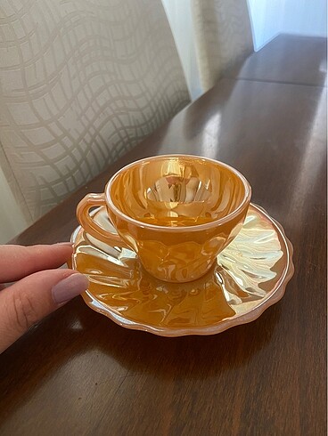 American Vintage Sarı fincan takımı
