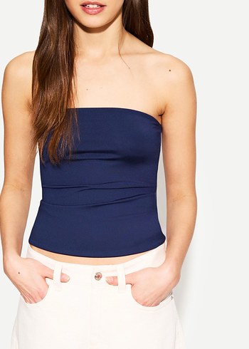 Bershka Kadın Lacivert Straplez - Görsel 2