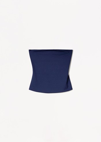 Bershka Kadın Lacivert Straplez - Görsel 3