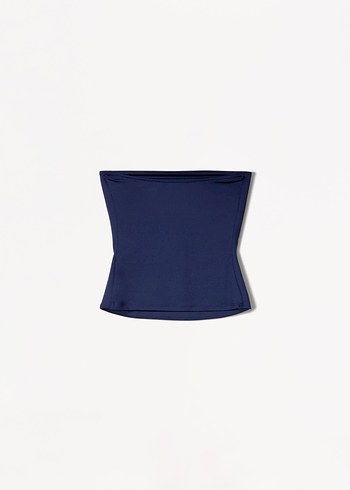 Bershka Kadın Lacivert Straplez - Görsel 4