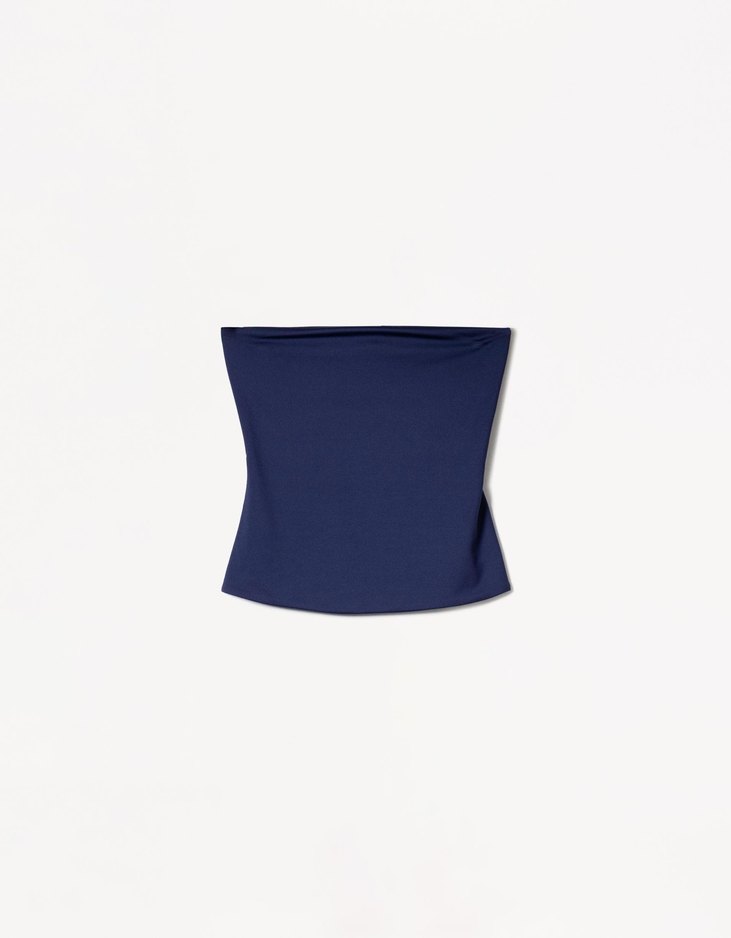 Bershka Kadın Lacivert Straplez - Görsel 3