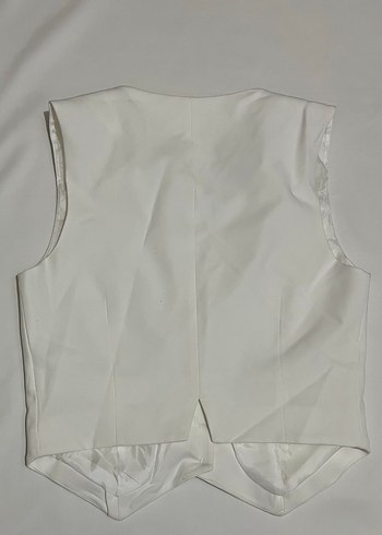 Koton Beyaz Düğmeli Klasik Kesim Kadın Yelek - Görsel 6