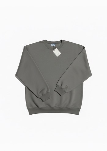 Gri Oversize Sweatshirt Kadın - Görsel 4