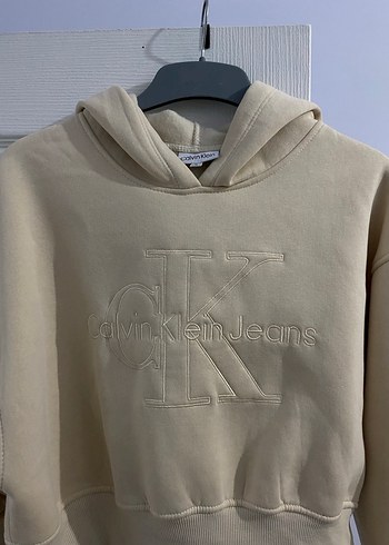 Bej Kadın Kapüşonlu Sweatshirt CK - Görsel 2