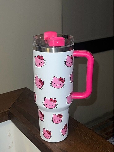 Beden beyaz Renk Pembe Hello Kitty Termos