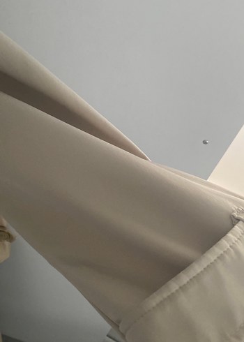 Bej Uzun Kadın Trençkot - Görsel 5