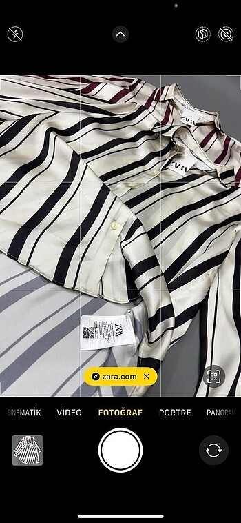 Zara Zara çizgili poplin gömlek