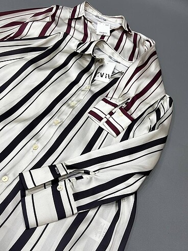 s Beden çeşitli Renk Zara çizgili poplin gömlek