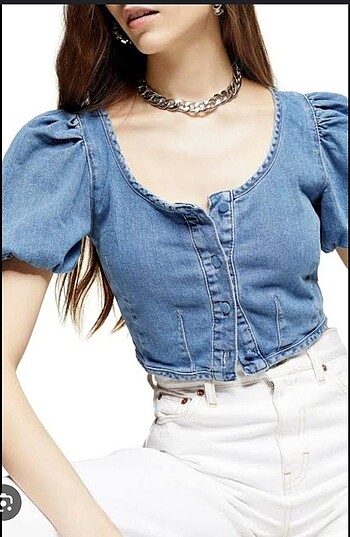 Topshop Topshop crop bluz