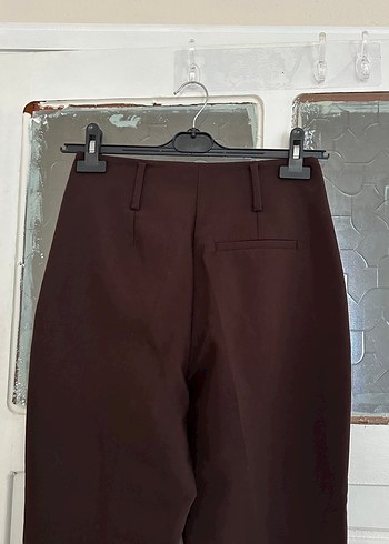 Adil Işık Düğmeli Kahverengi Kumaş Pantolon