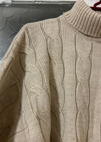 Zara Bej Boğazlı Örgü Kadın Kazak