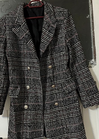 s Beden Düğmeli, Normal Boy, Gri Kadın Blazer Ceket
