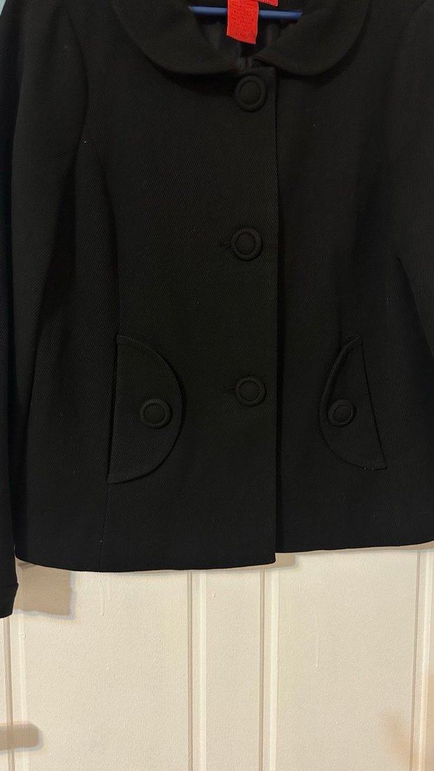 Düğmeli Siyah Kadın Ceket - Görsel 3