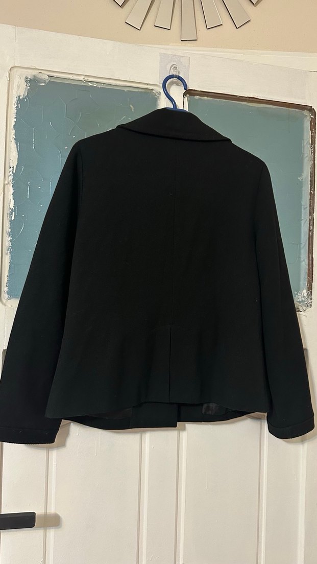 Düğmeli Siyah Kadın Ceket - Görsel 2