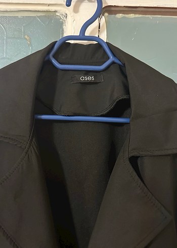 siyah trençkot - Görsel 4