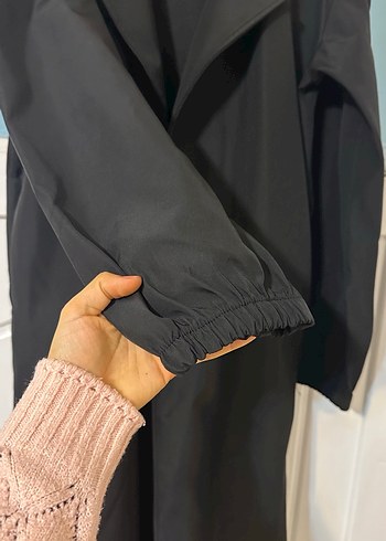 siyah trençkot - Görsel 3