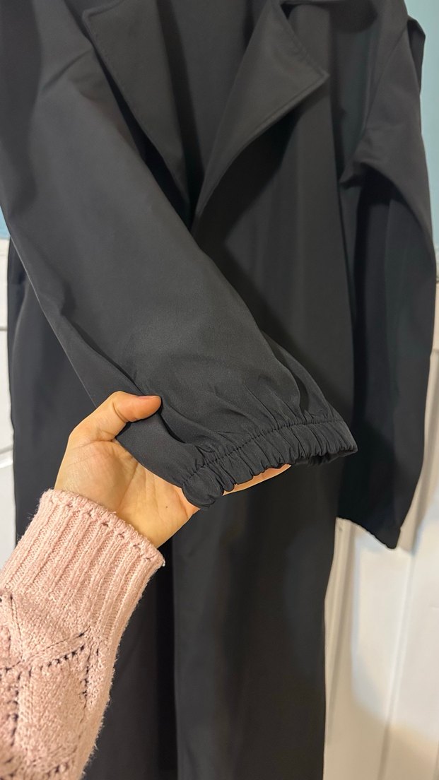 siyah trençkot - Görsel 3