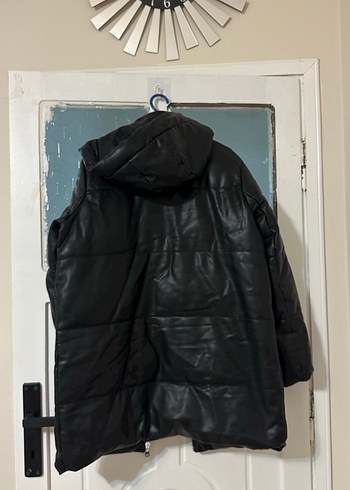 Siyah Deri mont - Görsel 5