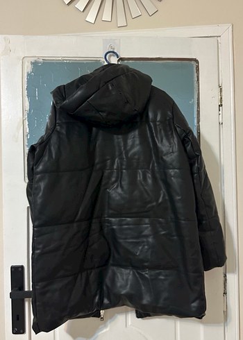 Siyah Deri mont - Görsel 6