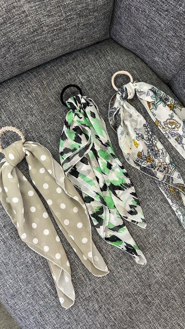 Bohem Çok Renkli Elastik Saç Aksesuarı - Görsel 2