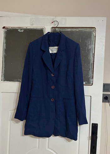 Zara Klasik Lacivert Blazer Ceket