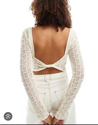 bershka rustik crop bluz