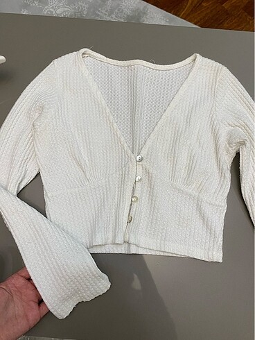 m Beden crop bluz hırka