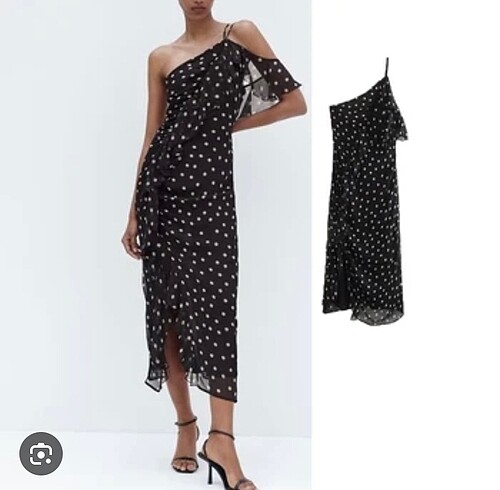 Zara zara puantiyeli elbise