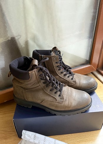 Kahverengi Deri Bağcıklı Erkek Bot - Görsel 2